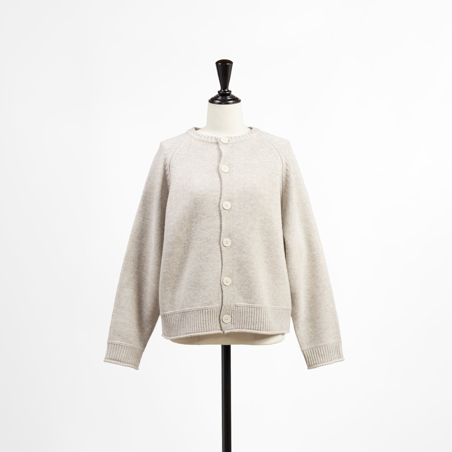 24AW grin MERINO WOOL CREW CARDIGAN