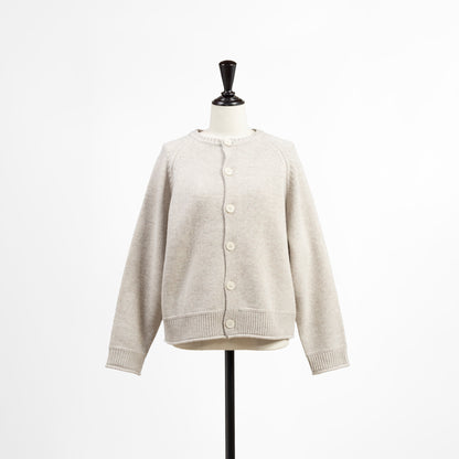 24AW grin MERINO WOOL CREW CARDIGAN