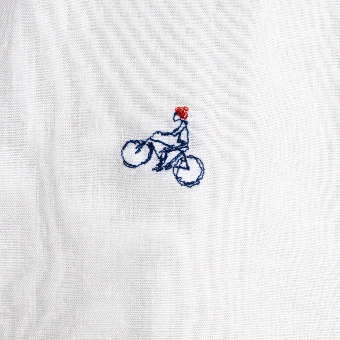 26SS grin コットンリネンキャンブリック 自転車刺繍 半袖シャツ 8263T-014