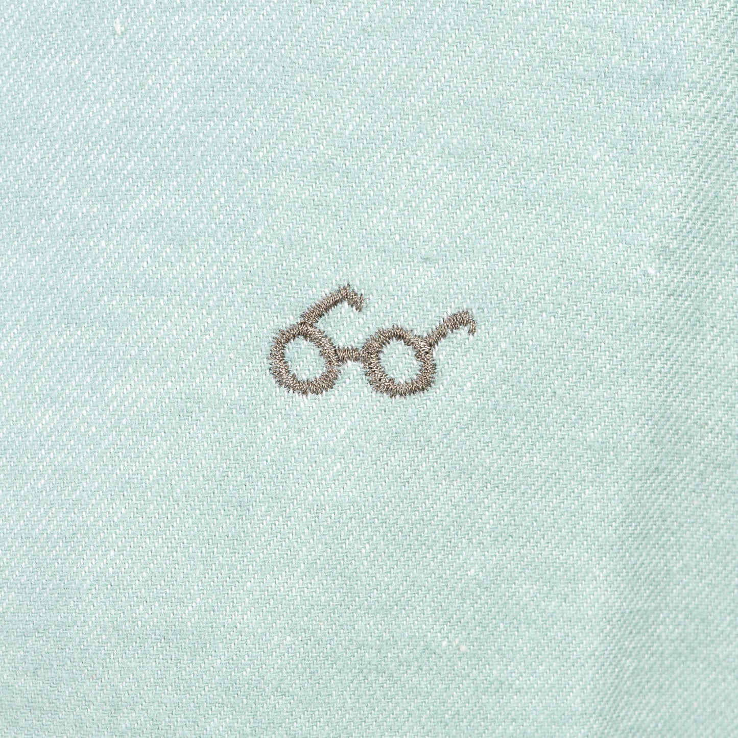 25AW grin コットンネル メガネ刺繍シャツ 8255T-005