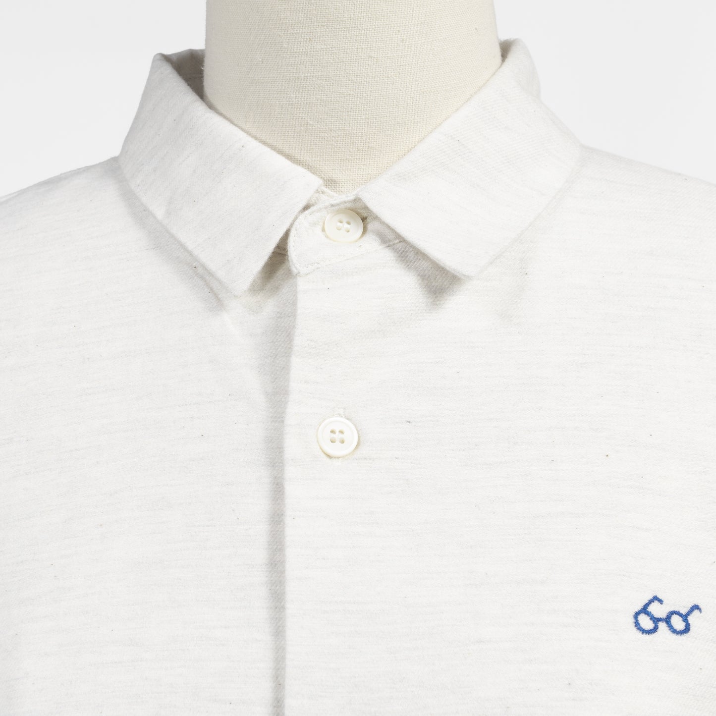 25AW grin コットンネル メガネ刺繍シャツ 8255T-005