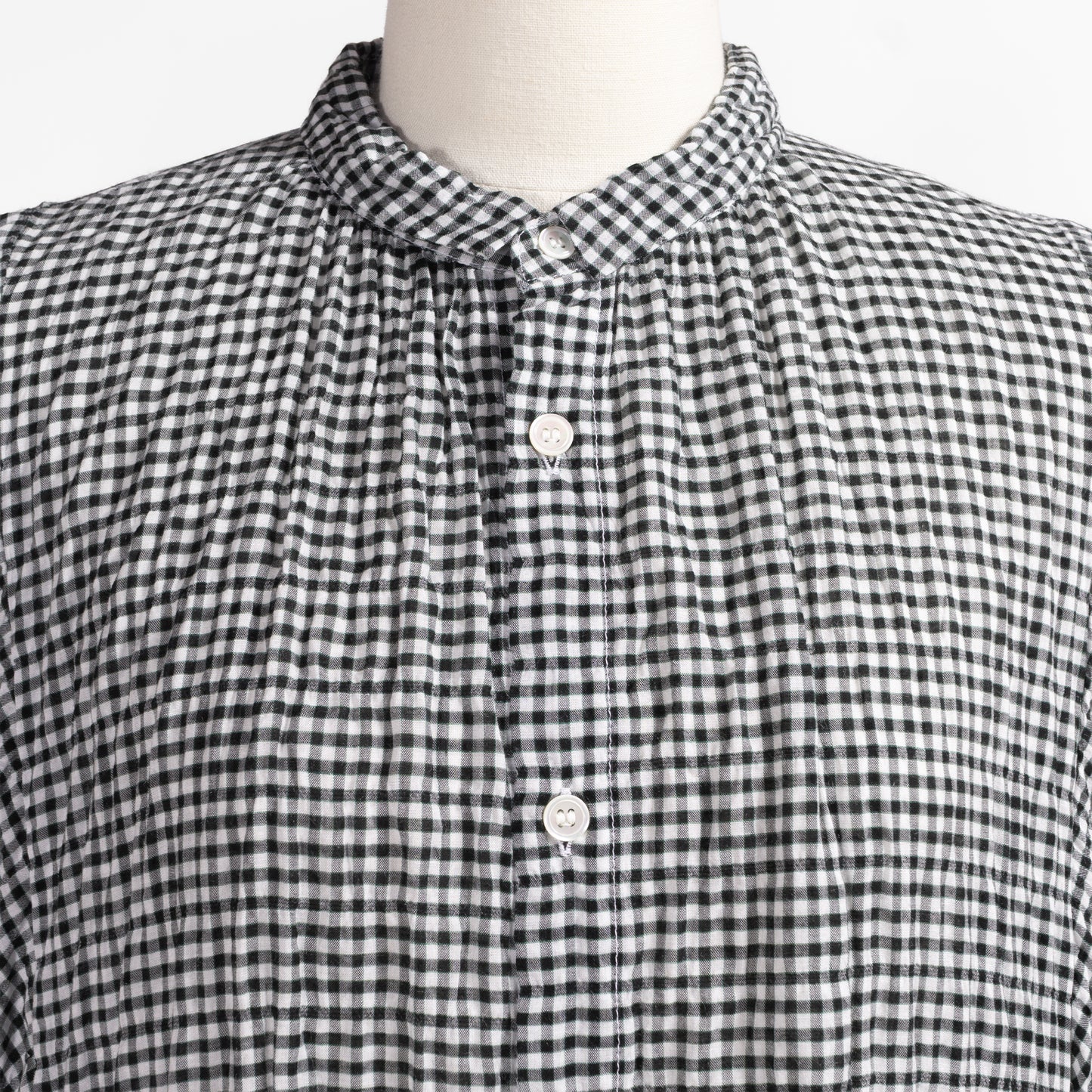 26SS NATURAL LAUNDRY 先染めシャーリング ワイドワンピース 7262O-002