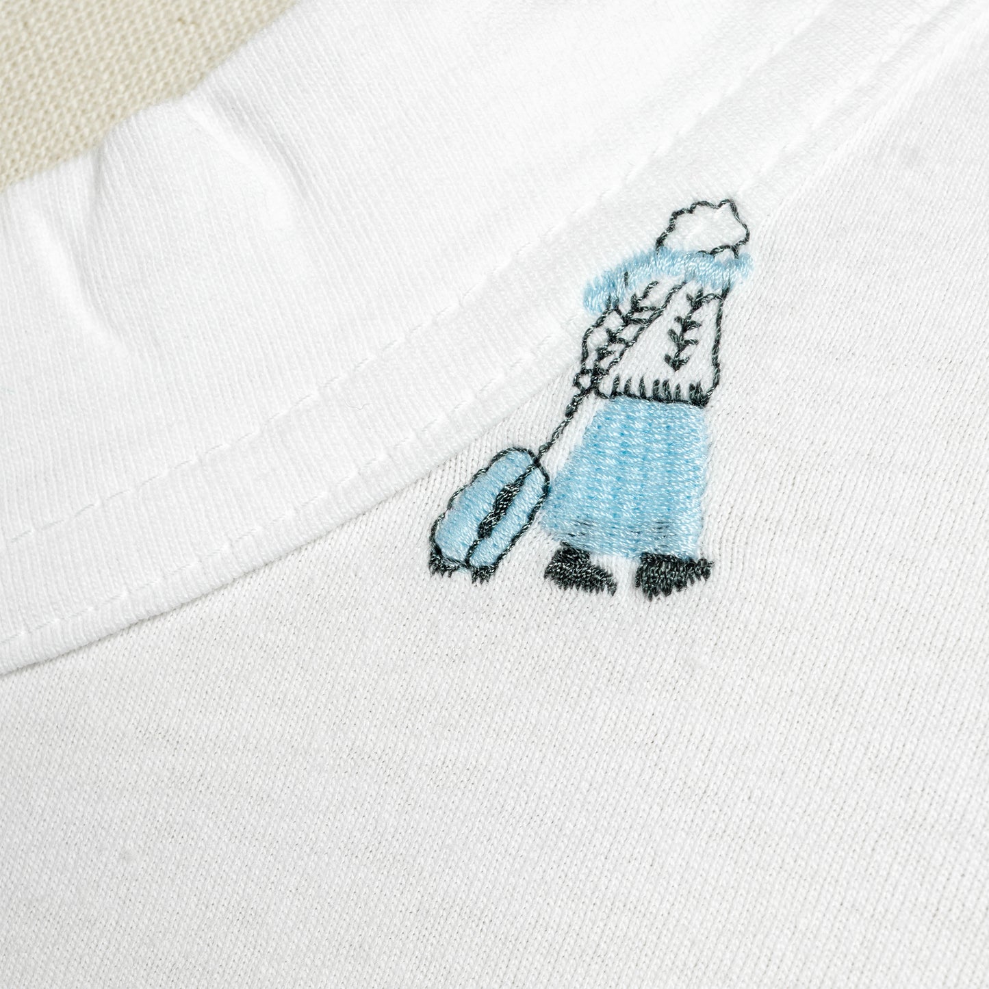 25SS grin エーゲ海天竺キャリー刺繍Tシャツ 8244C-029