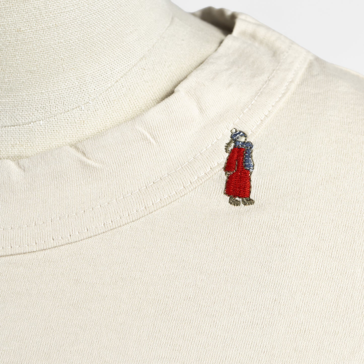 26AW grin エーゲ海天竺マフラー刺繍Tシャツ 8264C-032