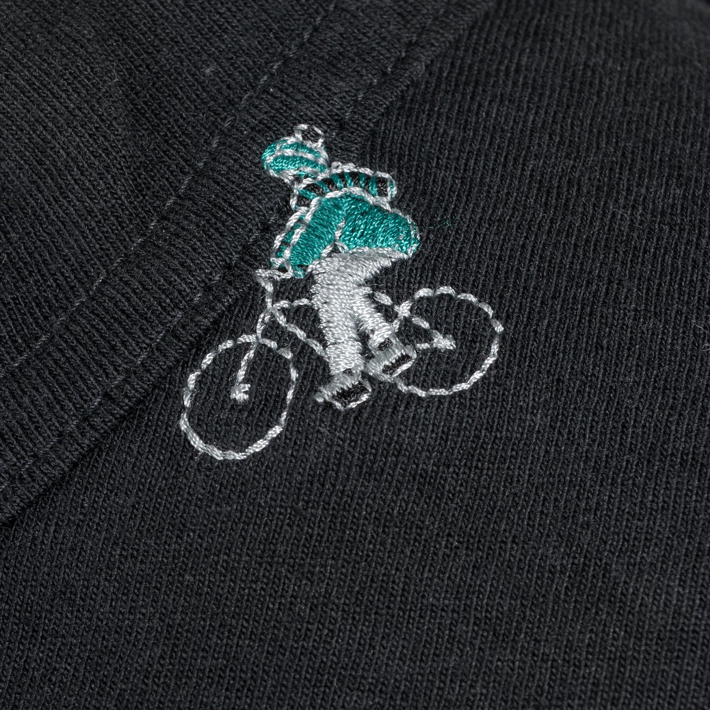 25AW grin オーガニックエーゲ海天竺自転車刺繍7分袖Tシャツ 8254C-032