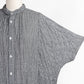26SS NATURAL LAUNDRY 先染めシャーリング ワイドワンピース 7262O-002