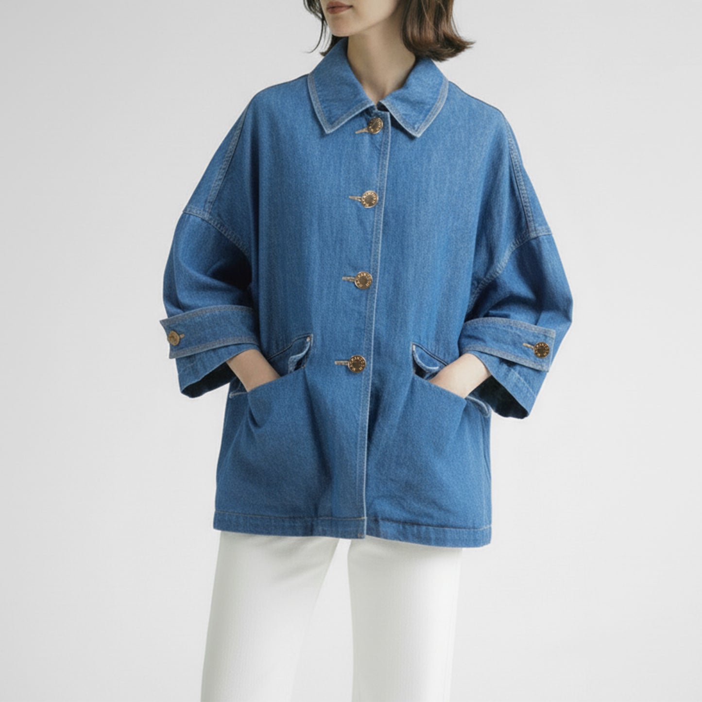 26SS MACKINTOSH HUMBIE デニムジャケット メタルボタン GREEN CAST L261ND1003BGALW