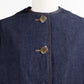 26SS MACKINTOSH HUMBIE ノーカラー デニムジャケット メタルボタン インディゴOW L261ND1004BGALT