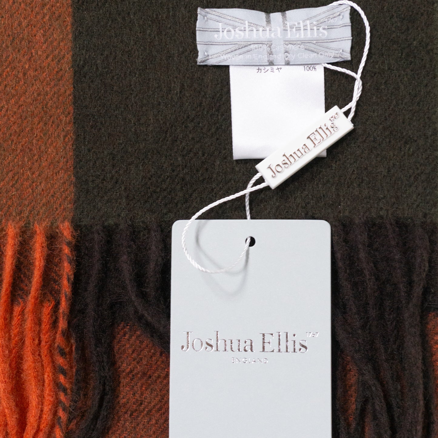 24AW Joshua Ellis PLAID CASHMERE STOLE 35×190 CPG52291