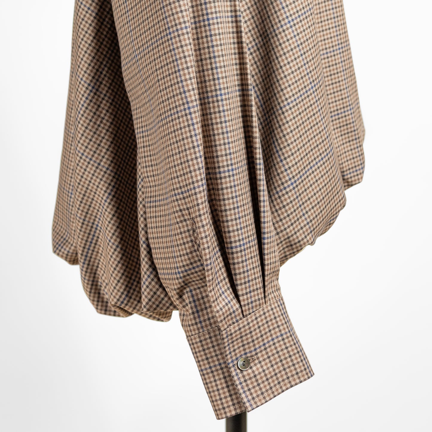 26AW mizuiro ind チェック ロングスリーブ バルーンシャツ 3-230135