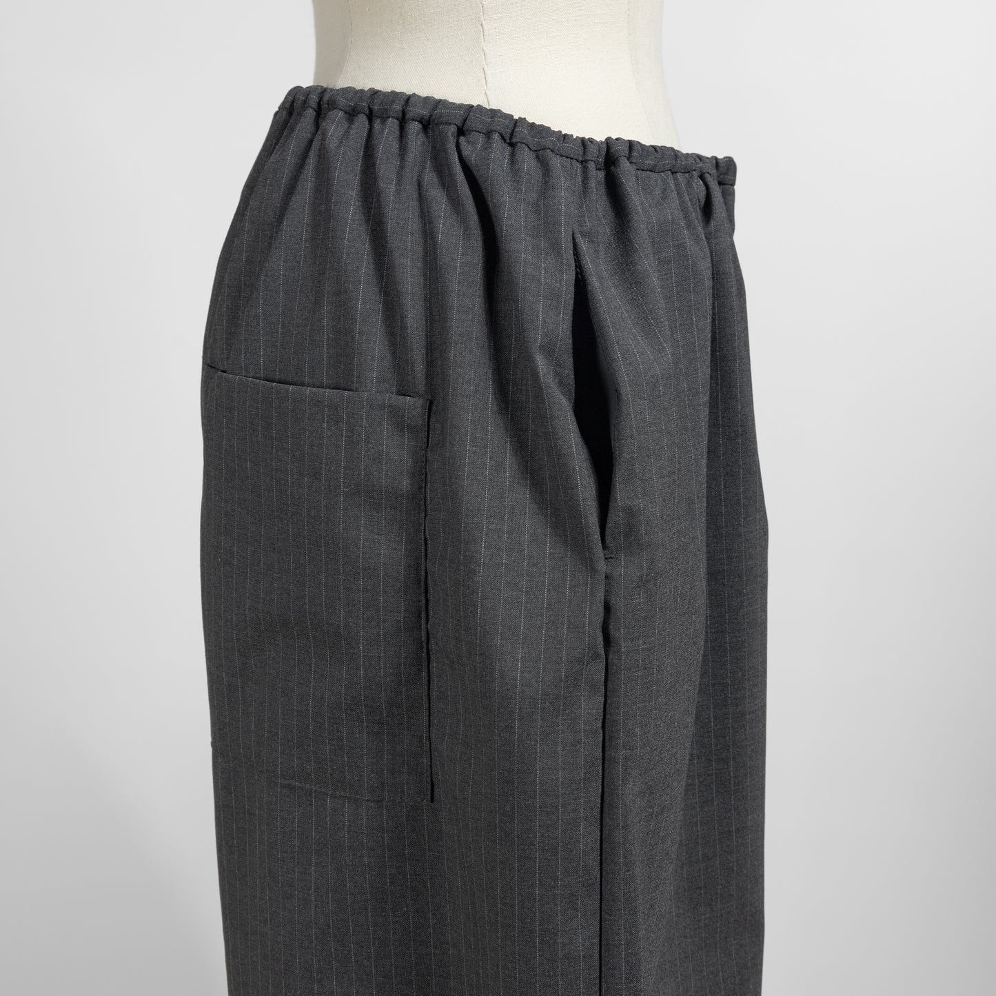 26AW mizuiro ind ストライプ ボリュームイージーパンツ 3-260101