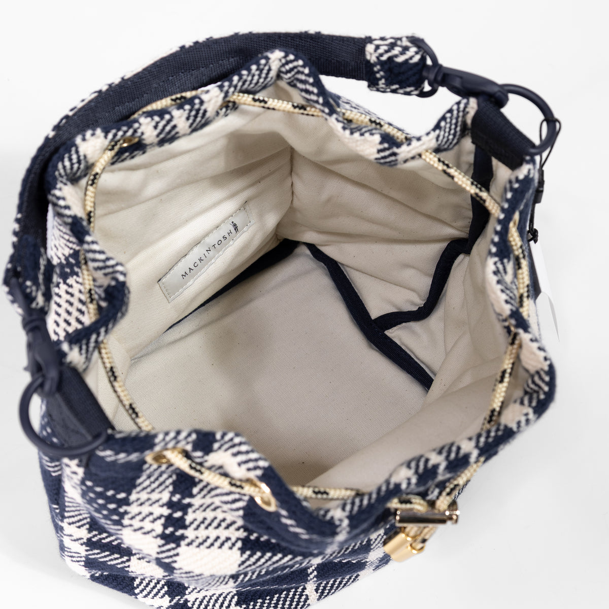 26AW MACKINTOSH ドローストリングバケットバッグ ビッグチェック A262SS1030BAAMW