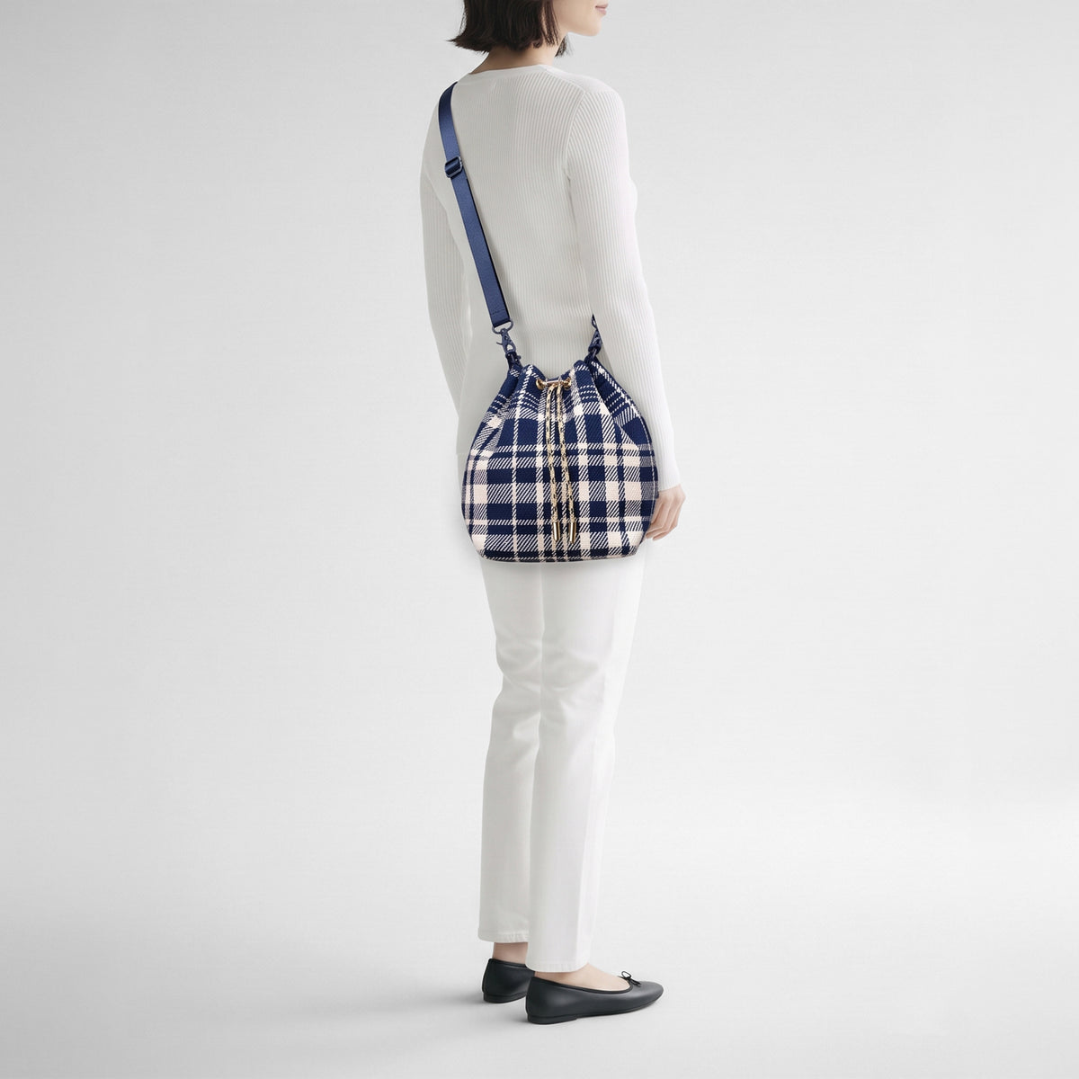 26AW MACKINTOSH ドローストリングバケットバッグ ビッグチェック A262SS1030BAAMW