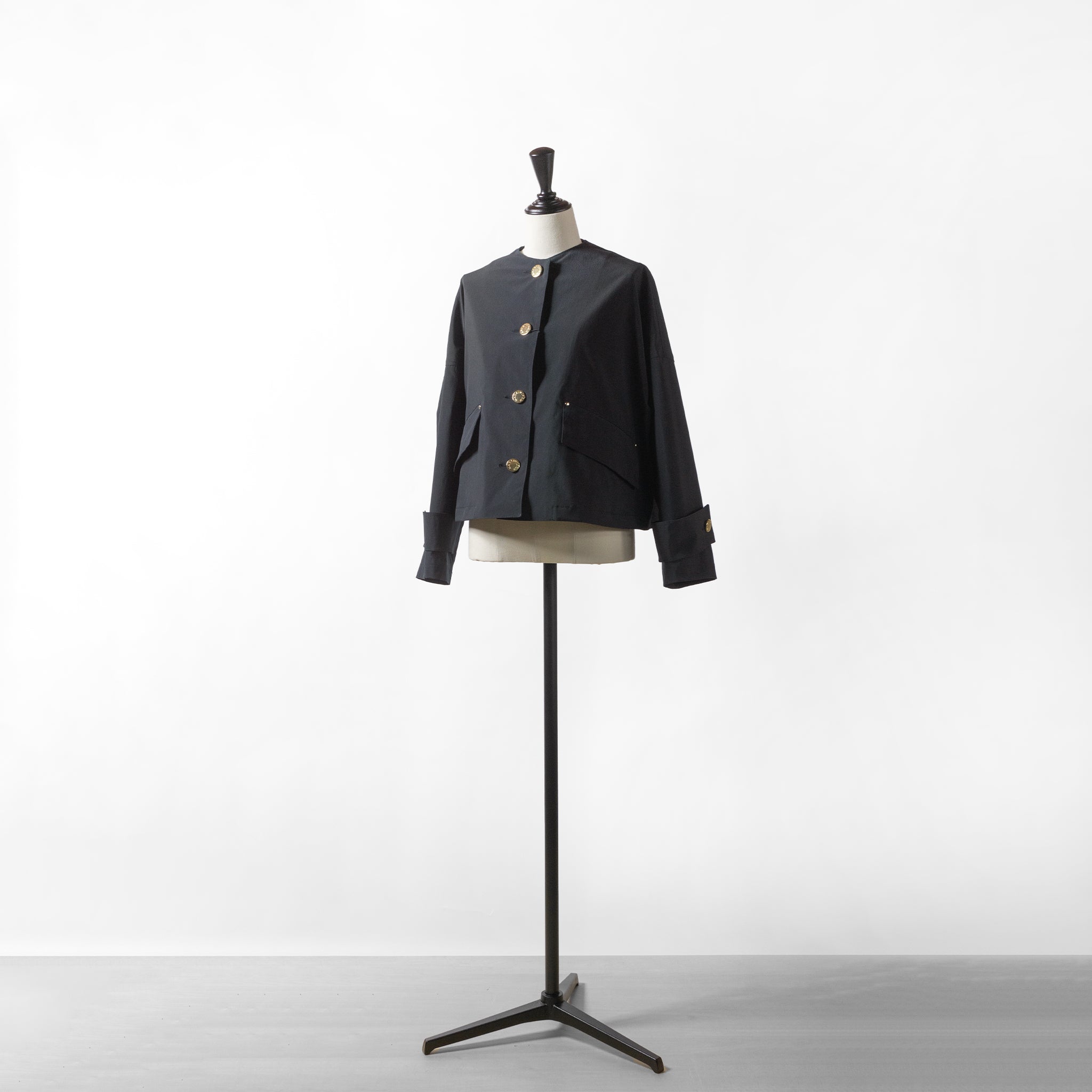 24SS MACKINTOSH HUMBIE NO COLLAR JACKET METAL BUTTON