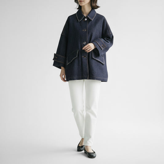 26SS MACKINTOSH HUMBIE デニムジャケットスタッズ インディゴワンウォッシュ L261ND1003BALTS