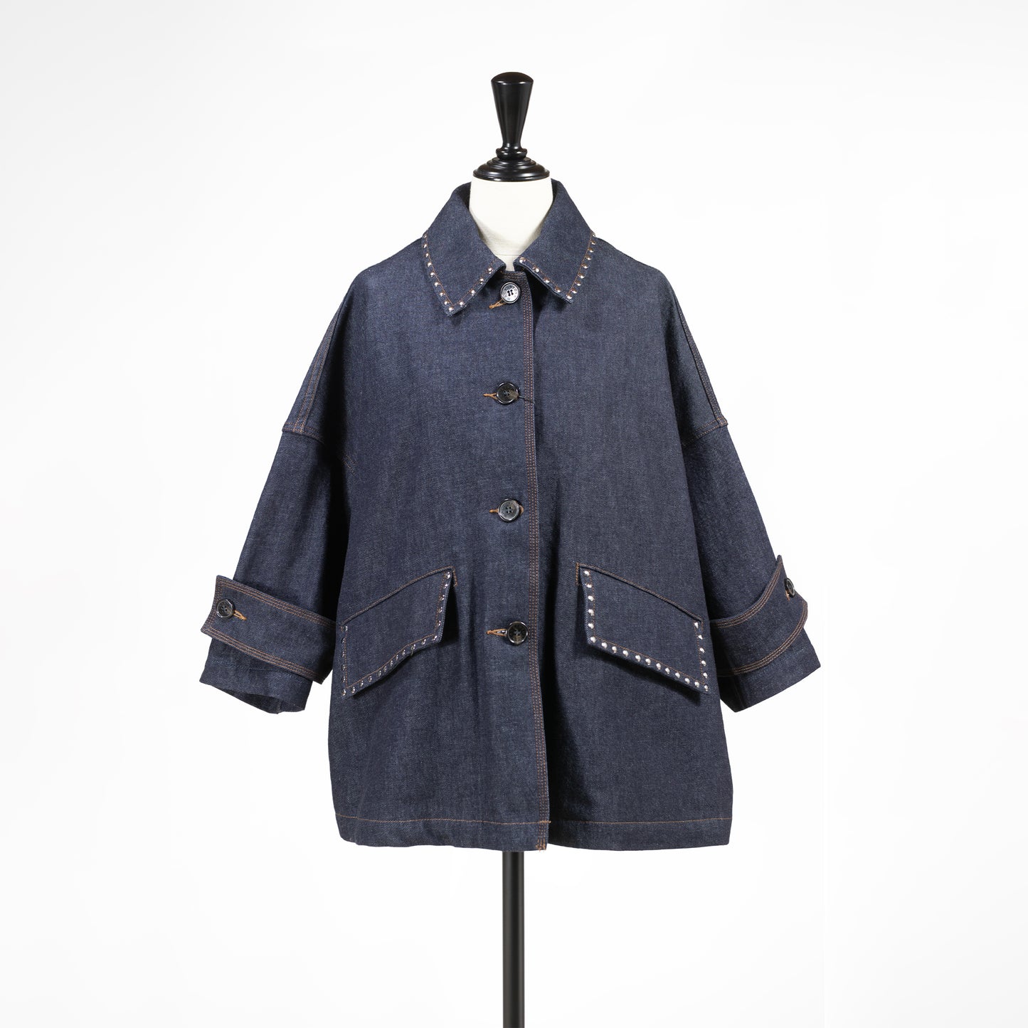 26SS MACKINTOSH HUMBIE デニムジャケットスタッズ インディゴワンウォッシュ L261ND1003BALTS