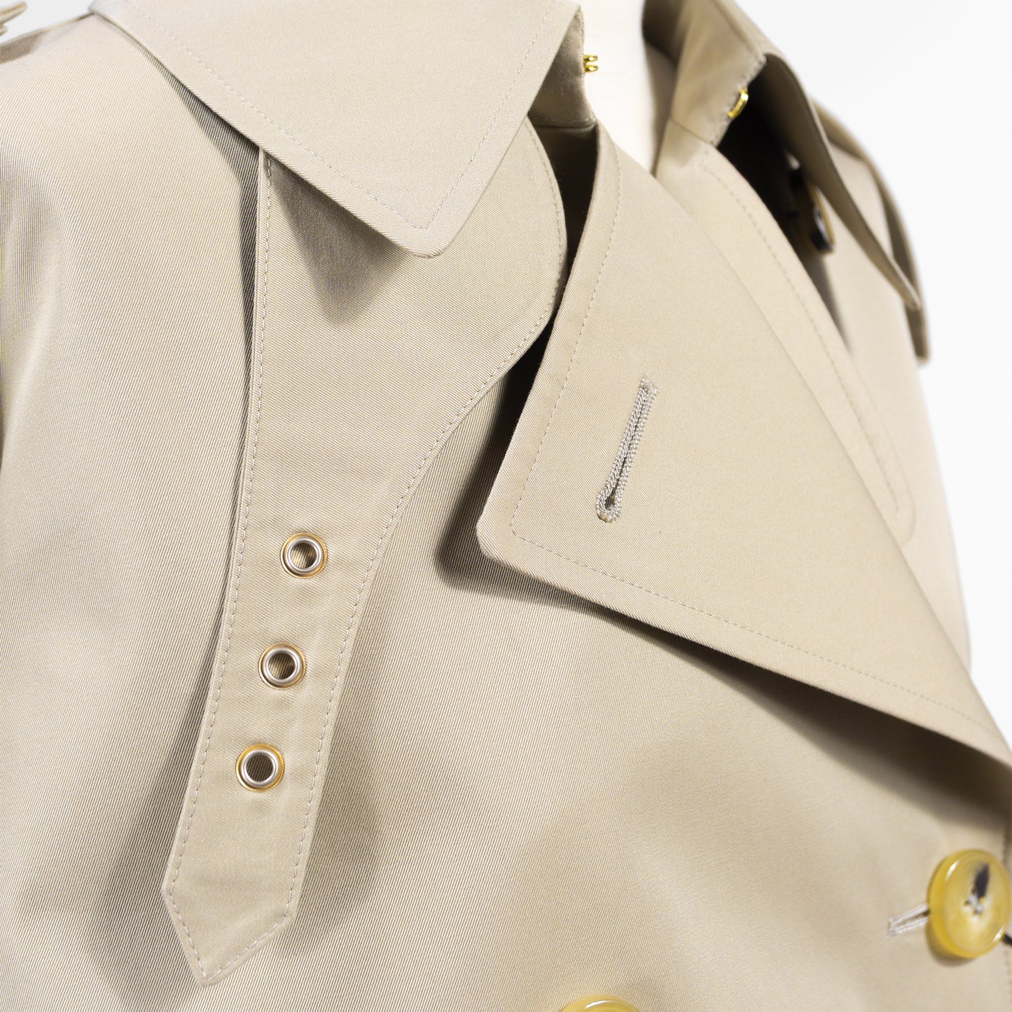 26SS MACKINTOSH EYEMOUTH クロップド丈トレンチコート L261HI1215FLOC