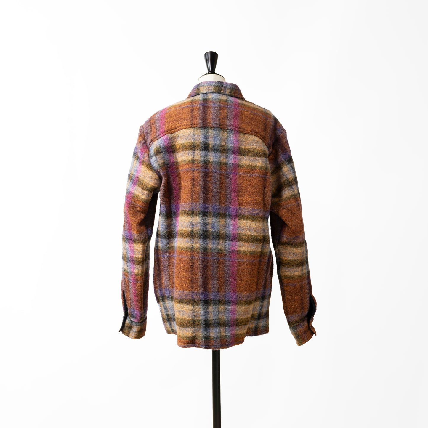 24AW wax london WH OVER SHIRT WOOL BLEND CHECK MULTI