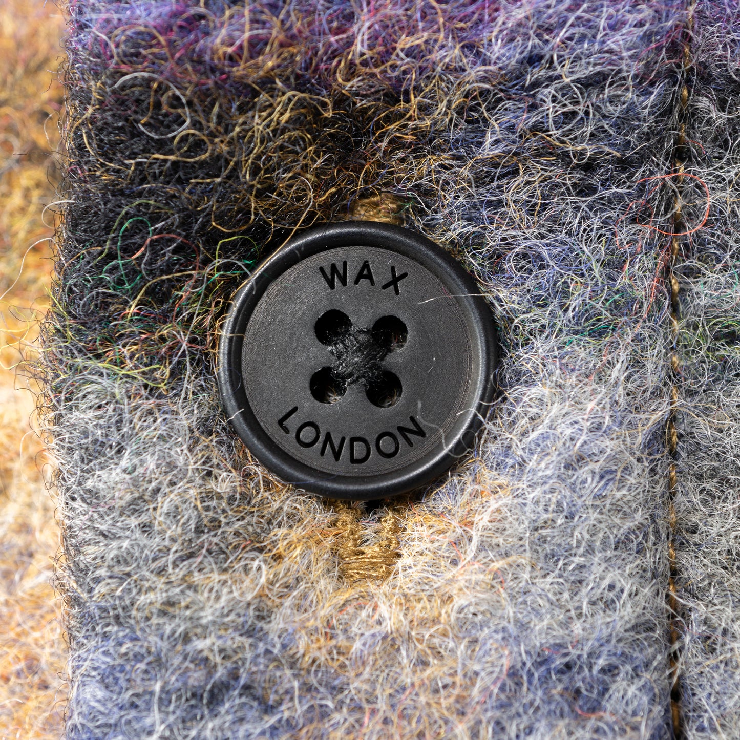 24AW wax london WH OVER SHIRT WOOL BLEND CHECK MULTI