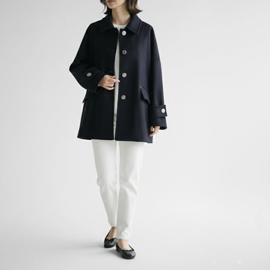 25AW MACKINTOSH HUMBIE ショート メタルボタン ネイビー L252MO1182F2K