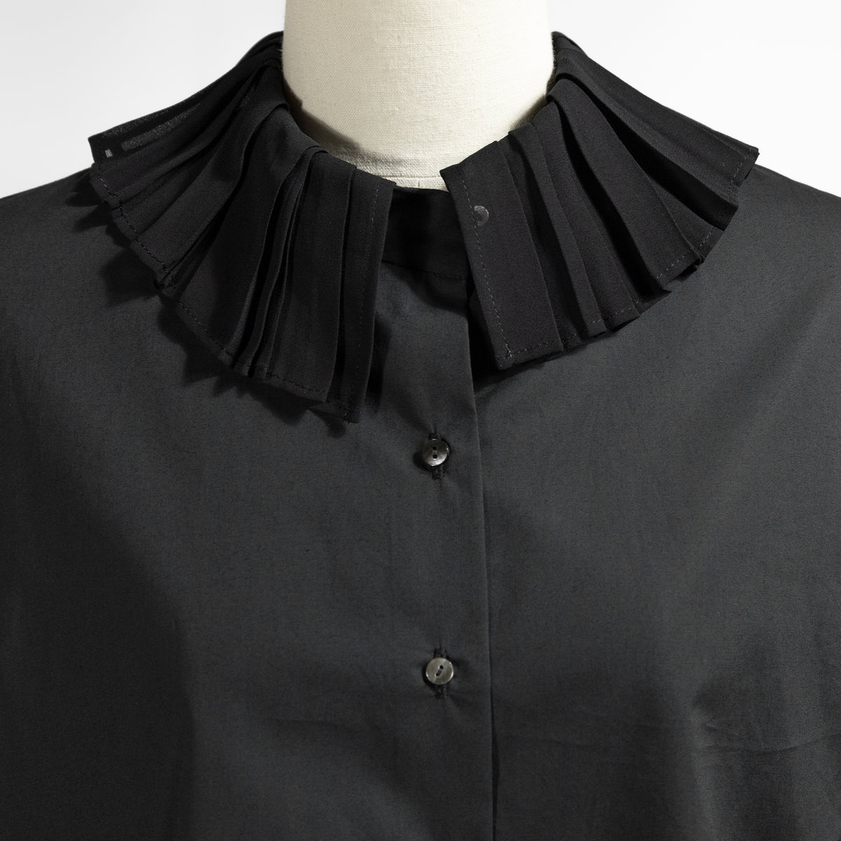 26AW mizuiro ind プリーツカラーシャツ  3-230124
