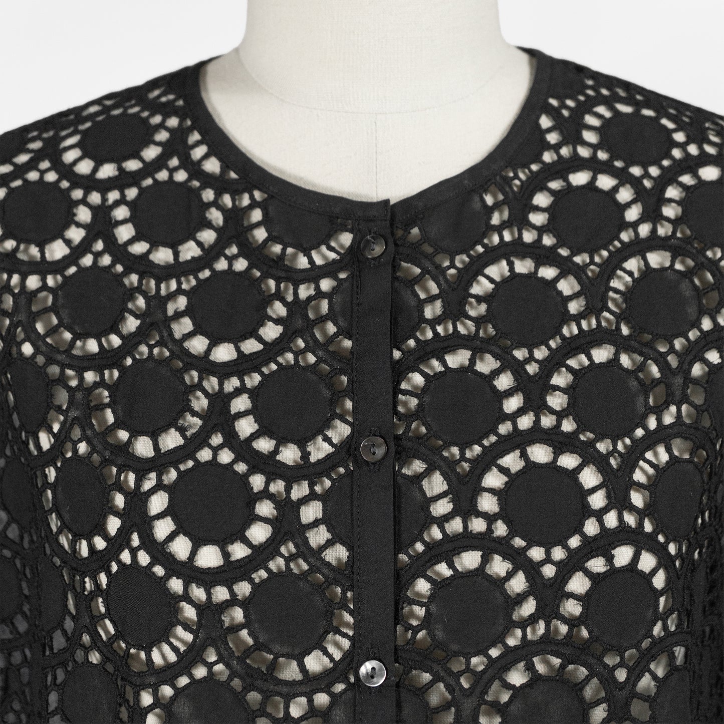 26SS mizuiro ind レースコンビ クルーネックシャツ 2-230142