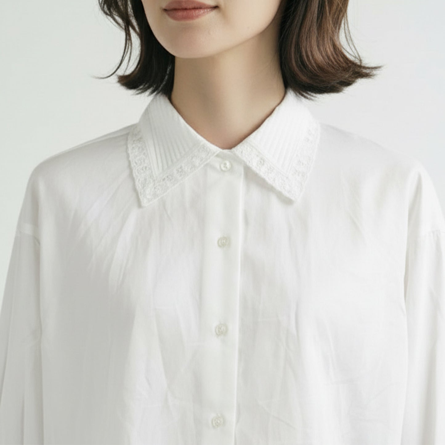 26ES mizuiro ind ピンタックカラーシャツ 1-230126