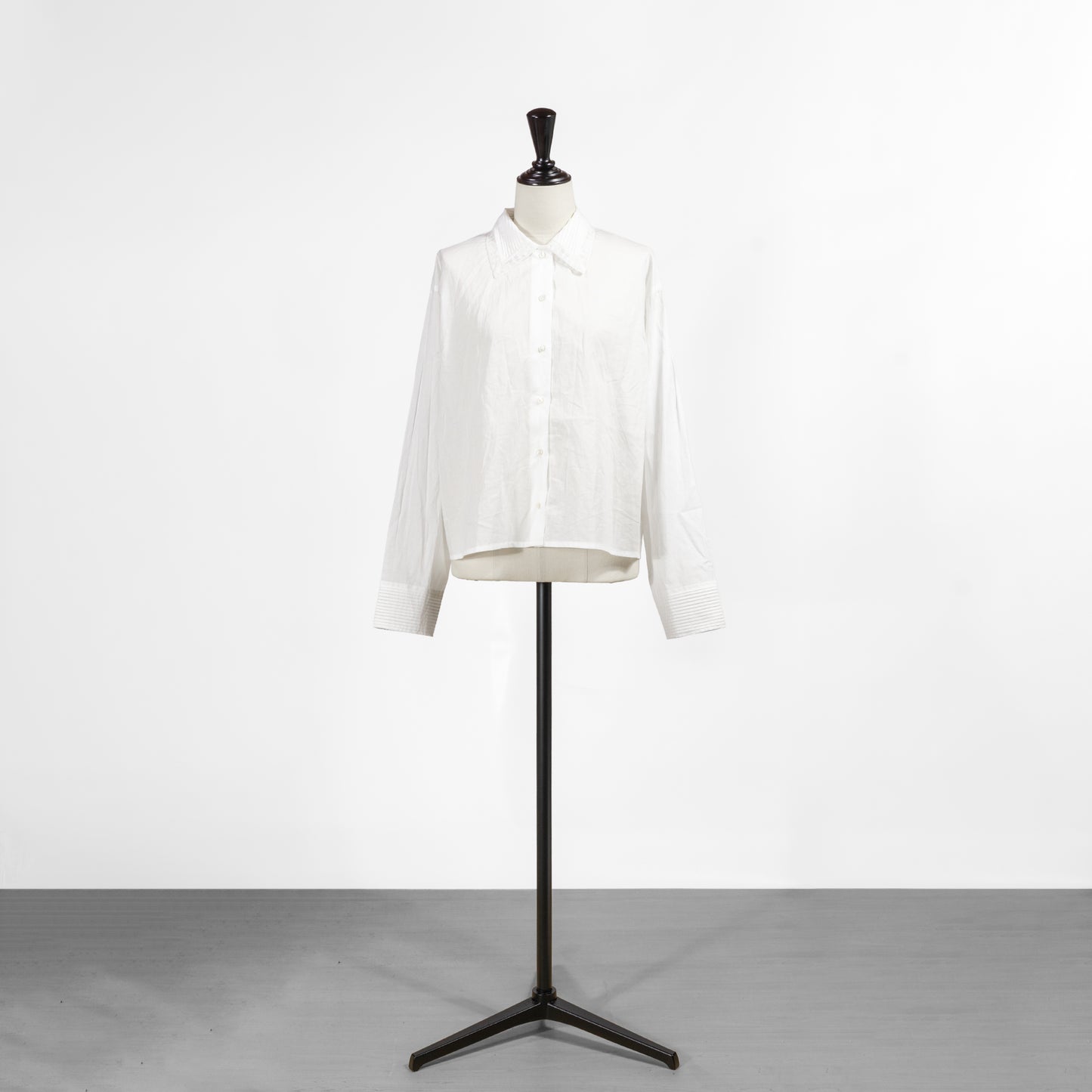 26ES mizuiro ind ピンタックカラーシャツ 1-230126