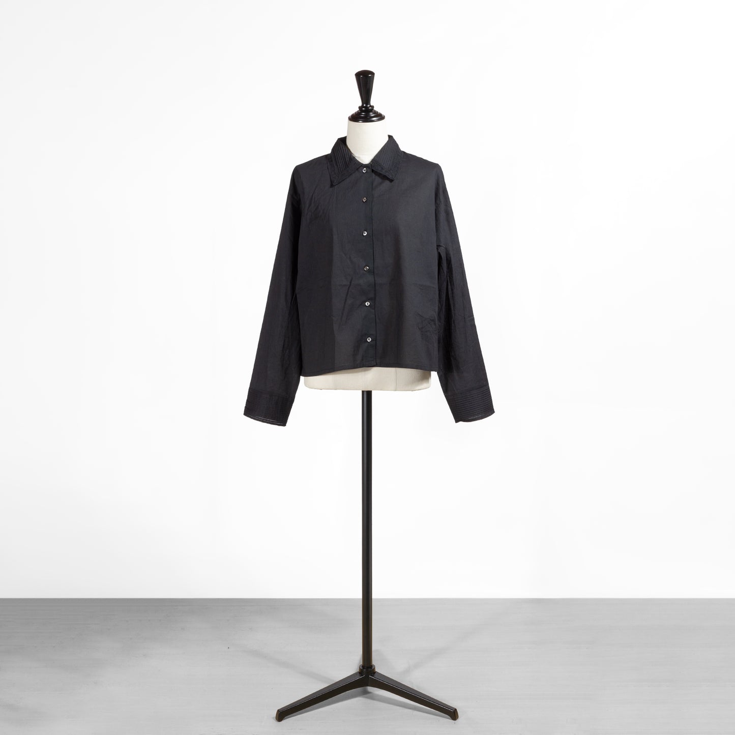 26ES mizuiro ind ピンタックカラーシャツ 1-230126