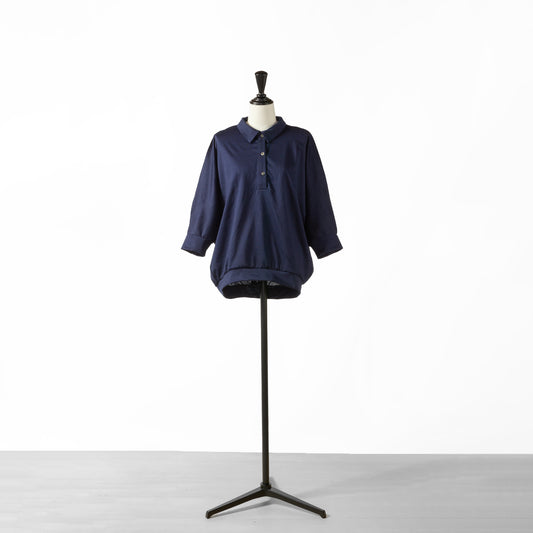 24SS mizuiro ind COCOON POLO PULL OVER