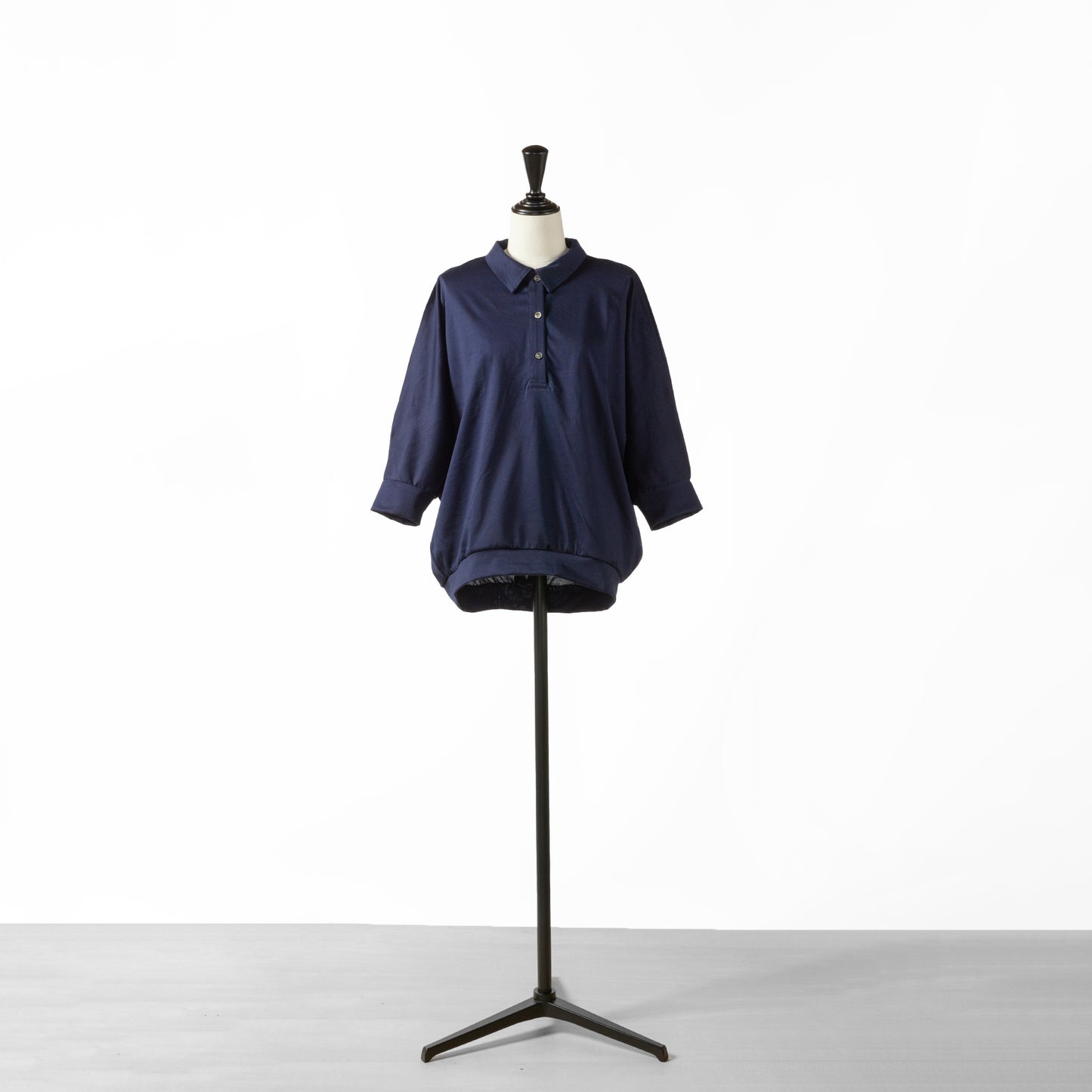 24SS mizuiro ind COCOON POLO PULL OVER