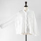 mizuiro ind LACE STAND COLLAR WIDE SHIRT