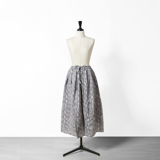 24SS mizuiro ind PRINT GATHER SKIRT