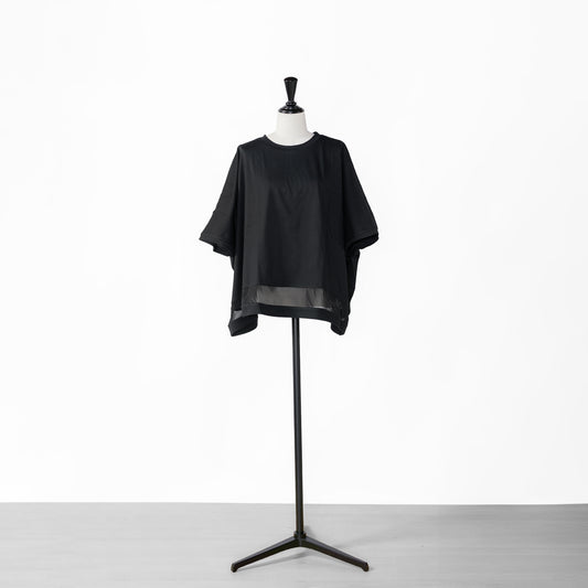 24SS mizuiro ind MESH MIX WIDE PULL OVER