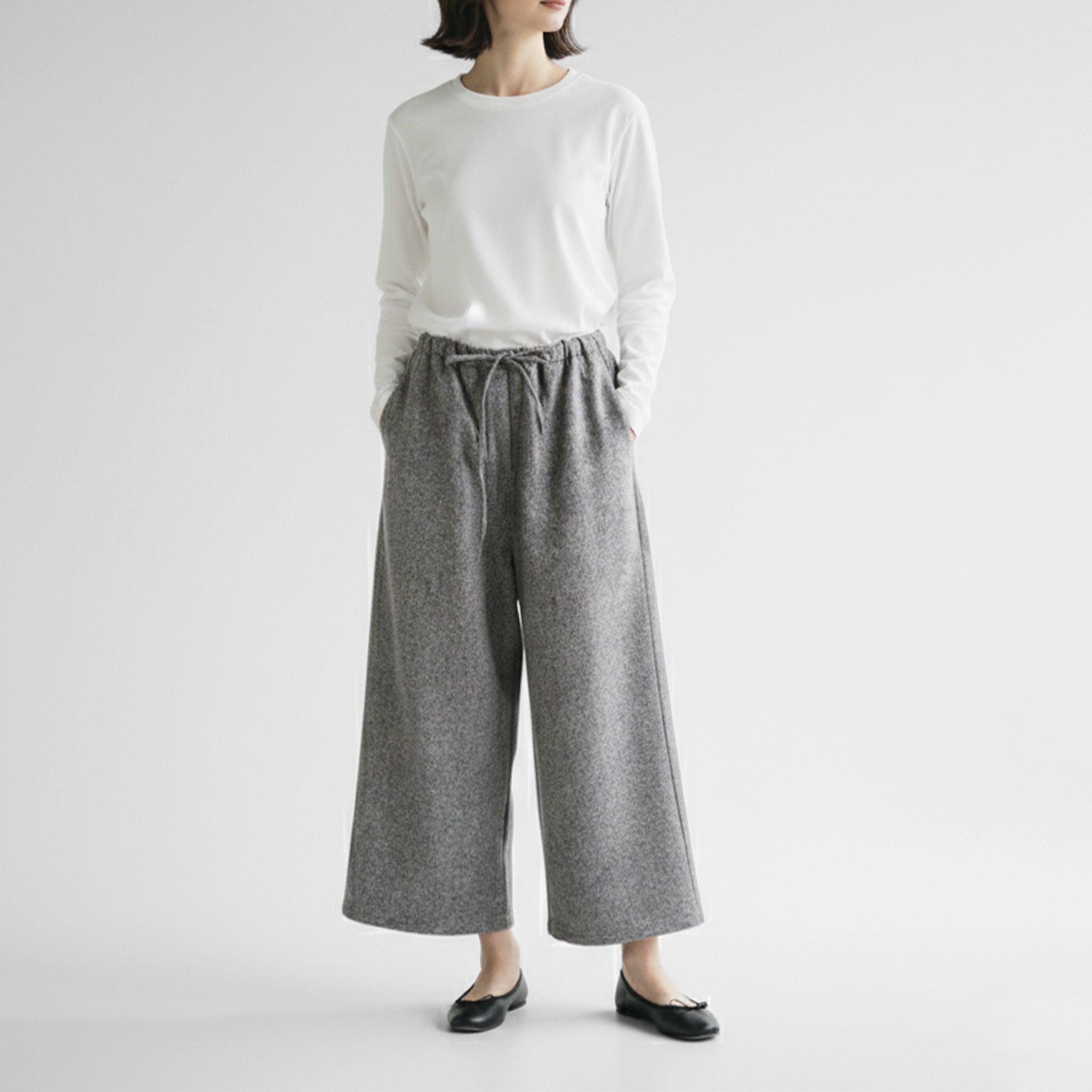 ONTADE公式｜mizuiro ind ミズイロインド ウールブレンド イージー