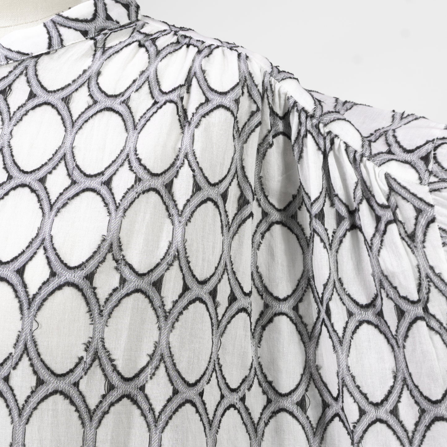 26SS mizuiro ind ジャガード ギャザーショルダー ワンピース 1-250082