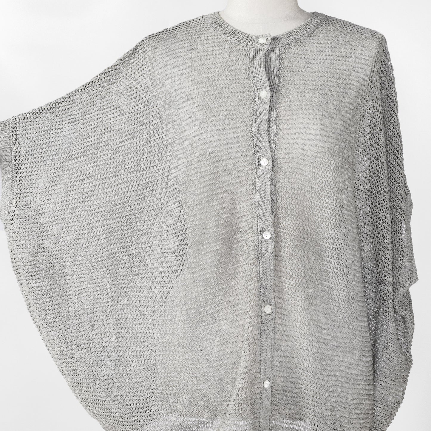 24SS mizuiro ind MESH COCOON WIDE CARDIGAN