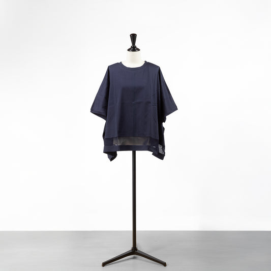 25SS mizuiro ind メッシュミックスワイドプルオーバー