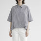 26SS mizuiro ind ハーフスリーブバルーンシャツ 2-230129