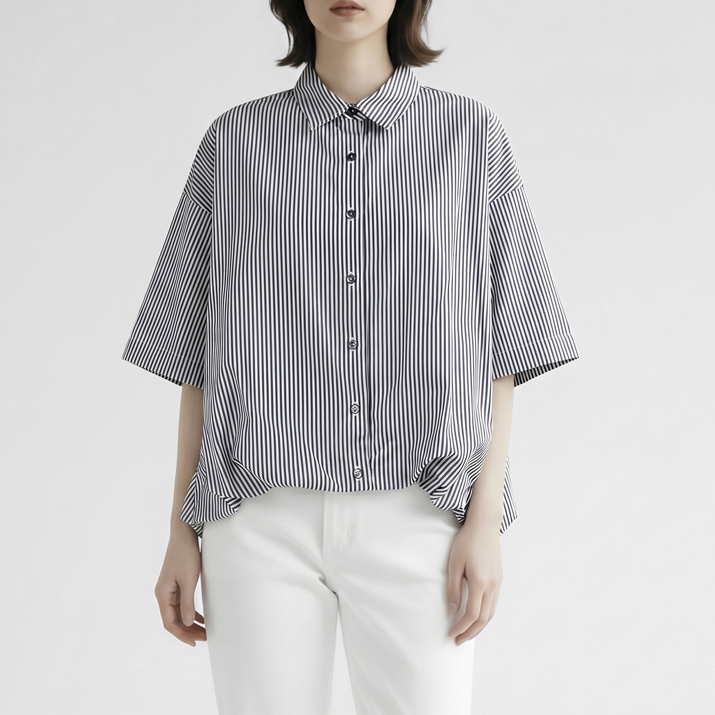 26SS mizuiro ind ハーフスリーブバルーンシャツ 2-230129