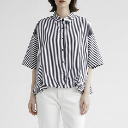 26SS mizuiro ind ハーフスリーブバルーンシャツ 2-230129