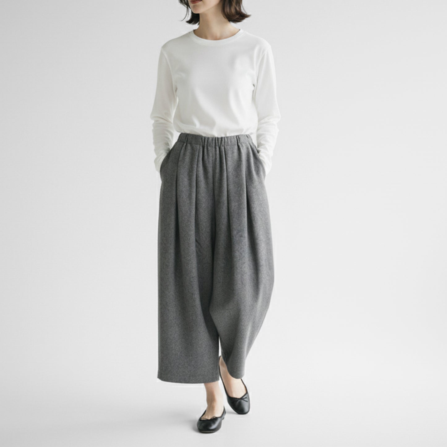 25AW mizuiro ind タックワイドパンツ 4-260068