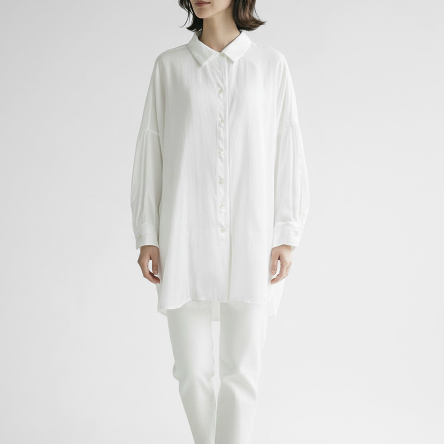 26ES mizuiro ind ワイドチュニックシャツ 1-230129