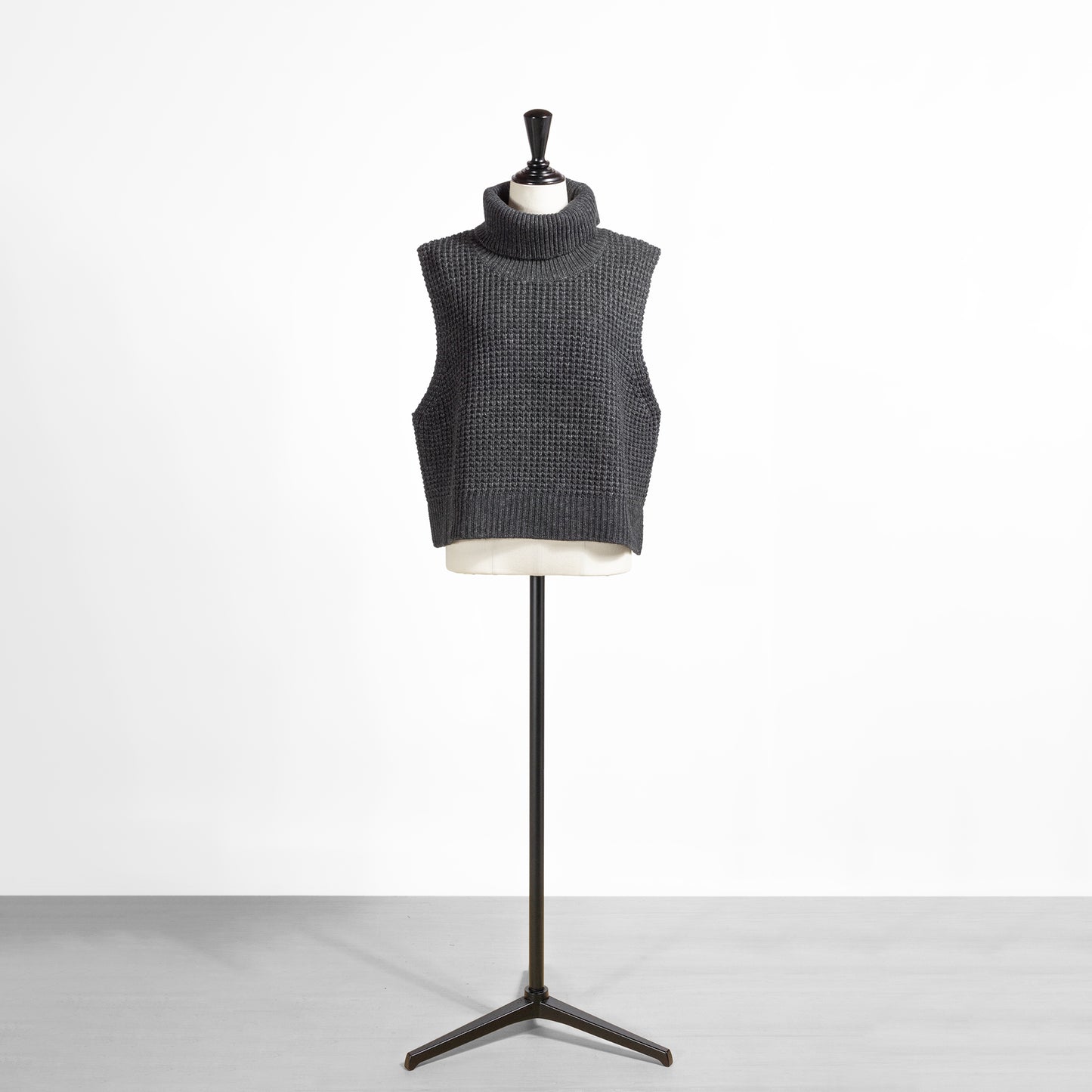 25AW mizuiro ind ワッフルハイネックベスト4-220093