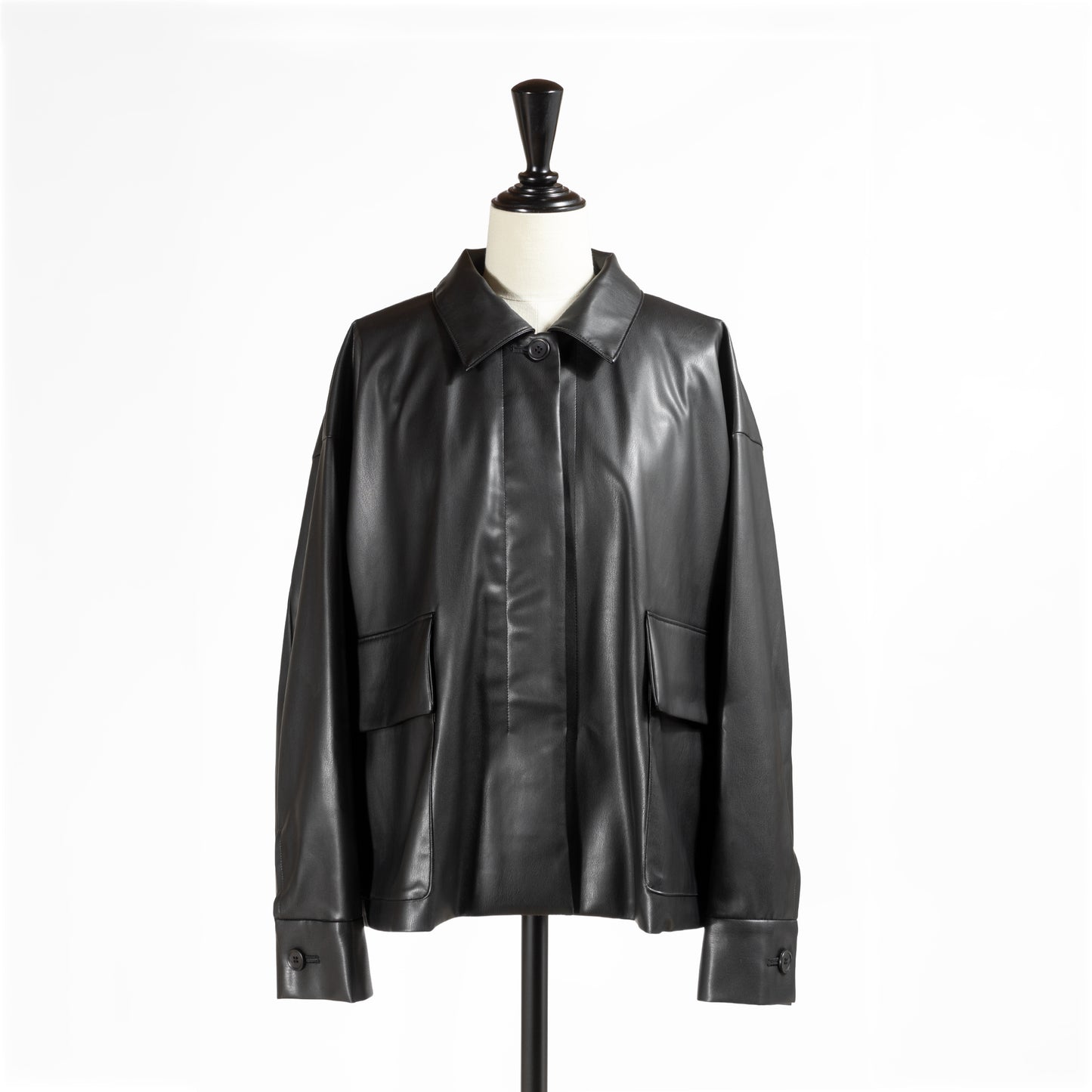 25AW mizuiro ind シンセティックレザーシャツジャケット 3-270069