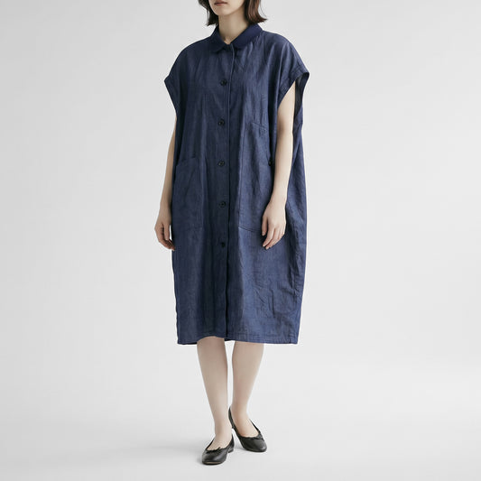 26SS mizuiro ind ワイドデニムシャツワンピース 2-250103