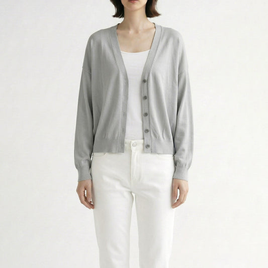 26SS mizuiro ind Vネックワイドカーディガン 2-220036