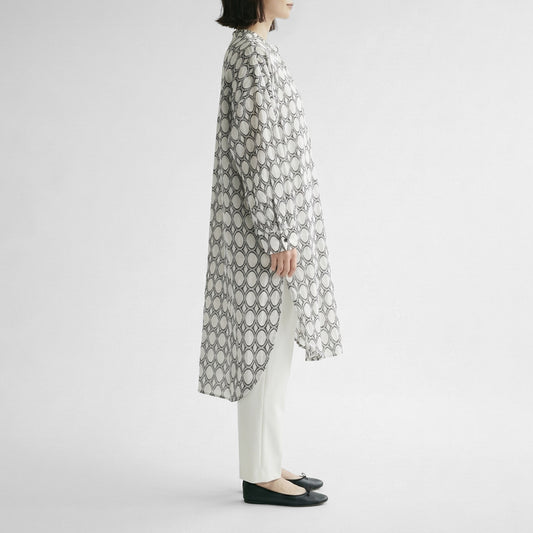 26SS mizuiro ind ジャガード ギャザーショルダー ワンピース 1-250082