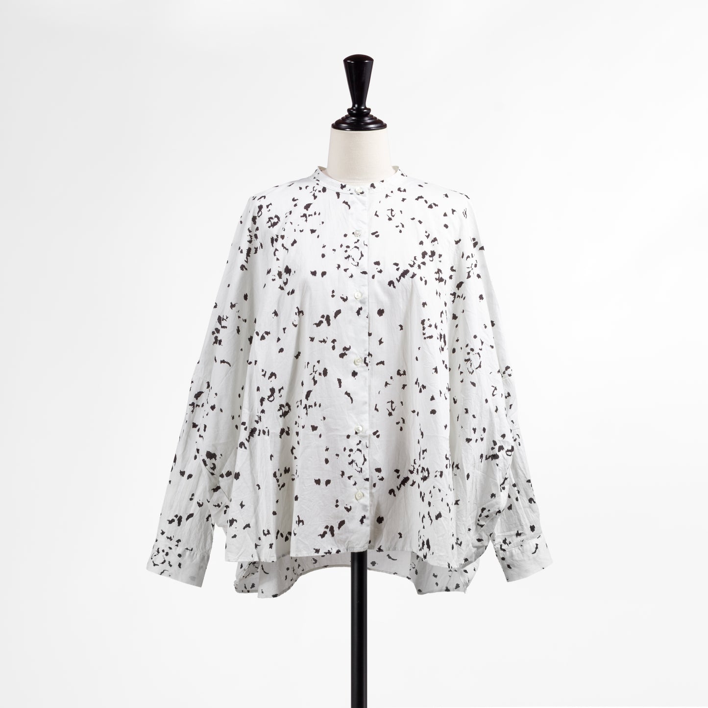 26ES mizuiro ind プリントバックギャザーシャツ 1-230131