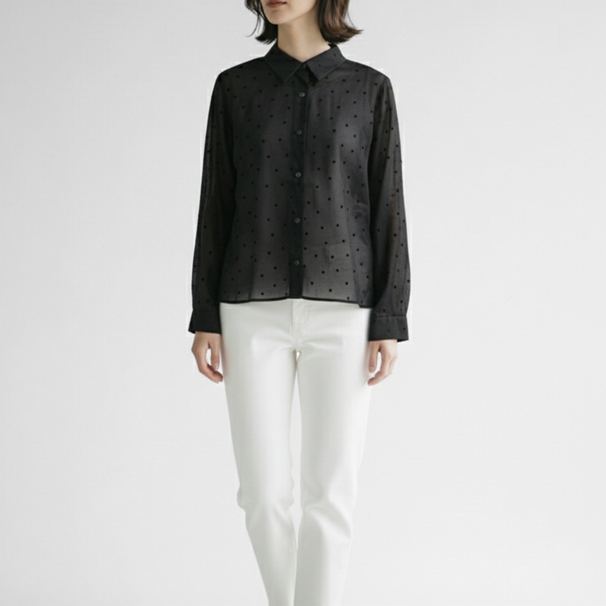 ONTADE公式｜mizuiro ind ミズイロインド フロッキードットプリント